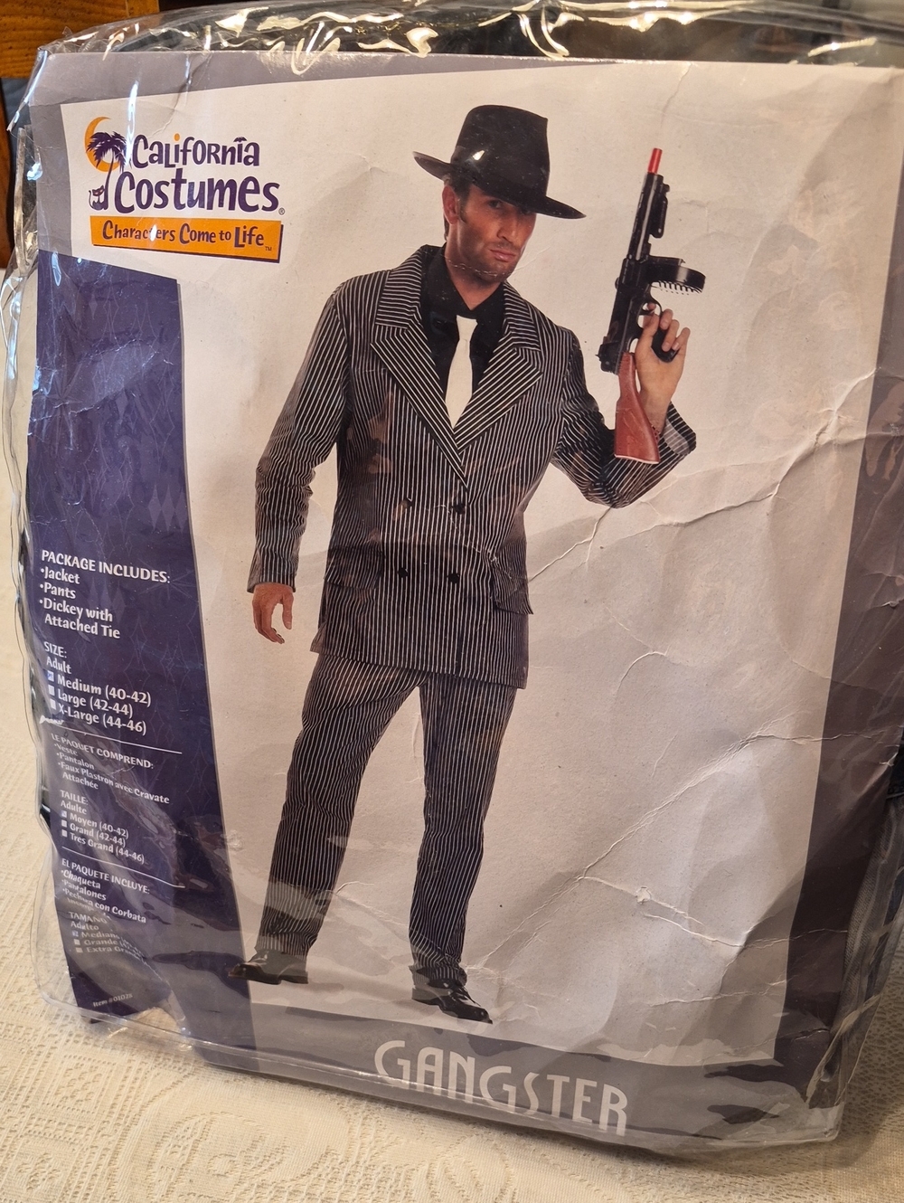 Gangster Halloween Costume Sz M (40-42)